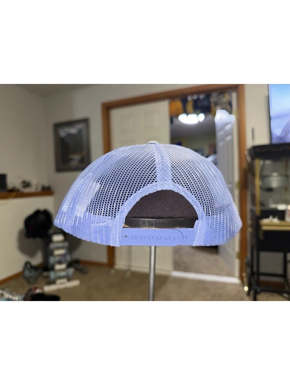 Dolly Parton Light Blue Butterfly Retro Trucker Hat Mesh